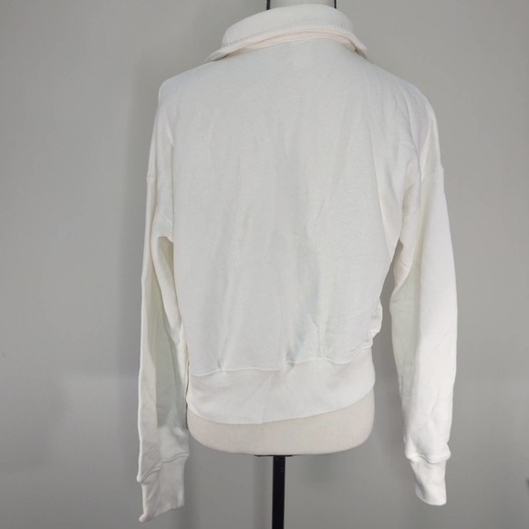 RE/DONE LEVIS 70S HALF ZIP‎ OFF WHITE SWEATER - Picture 4 of 9